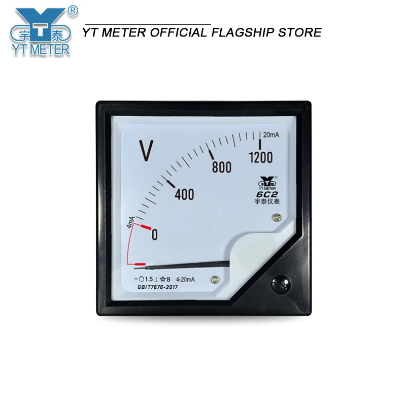 6C2 4-20mA อินพุตความถี่ตัวแปรตัวชี้โวลต์มิเตอร์ AC DC DC เครื่องส่งสัญญาณ 450V 800V 1200V