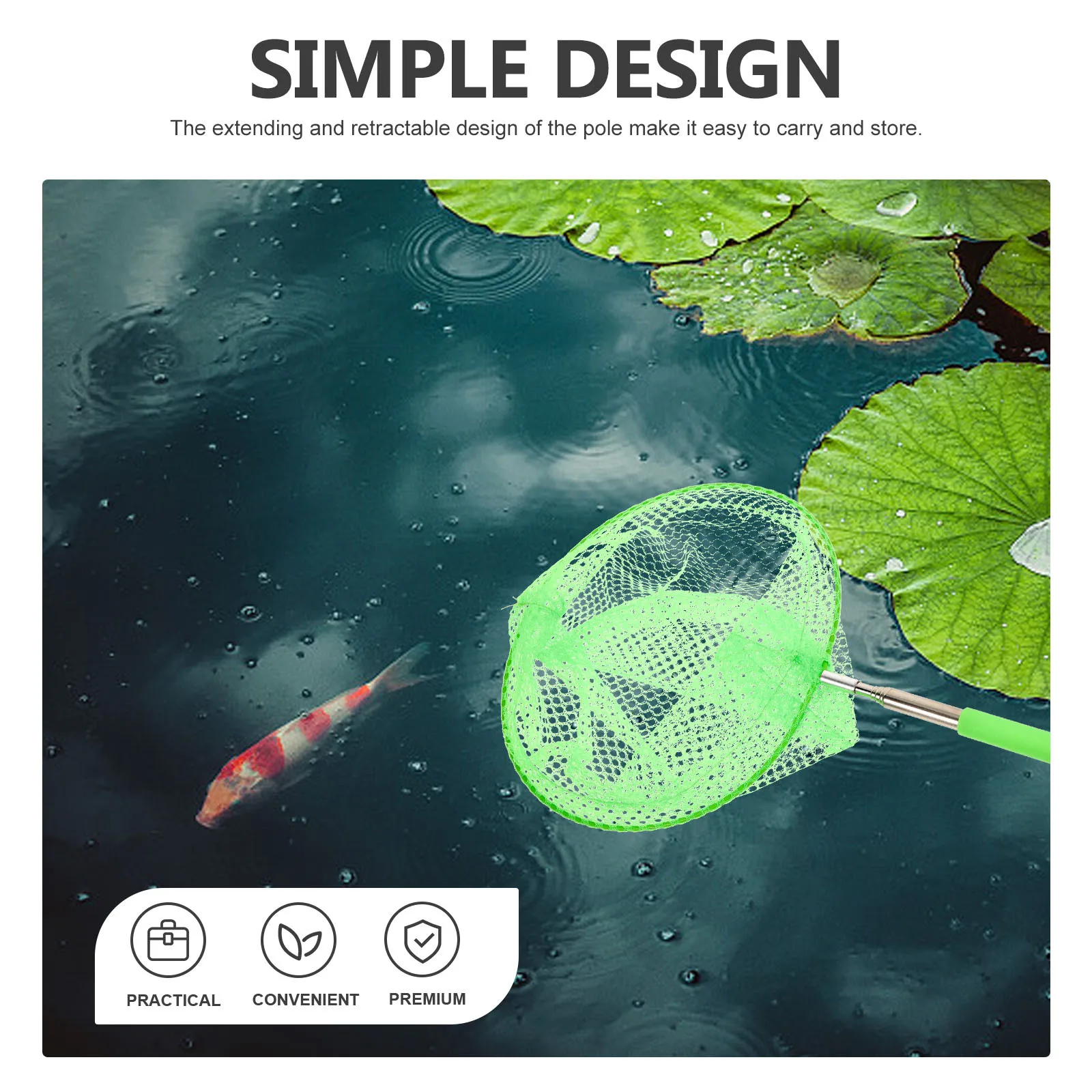 

1Set Telescopic Stainless Steel Fishing Net Foldable Bucket Outdoor Fish Catching Net Portable Water Basin Kids Insect Butterfly