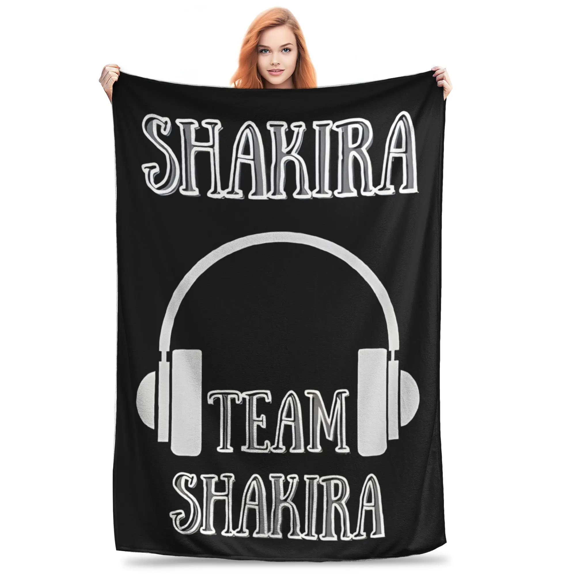 Singer Shakira  Flannel Throw Blankets Las Mujeres Ya No Lloran Blankets for Bedding Office Warm Bed Rug