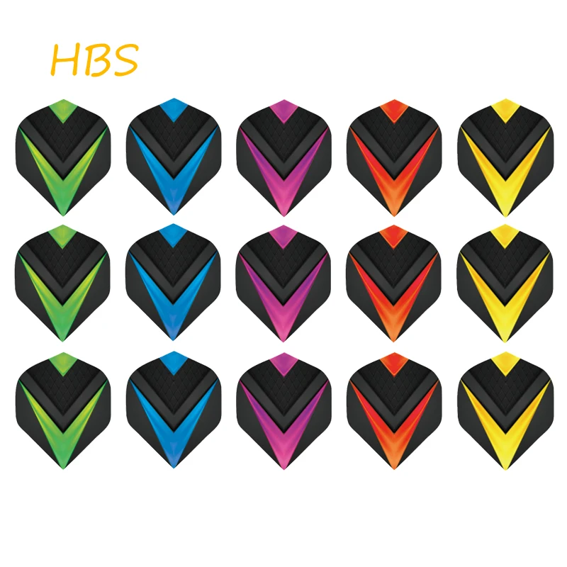 HBS 15Pcs/Set Standard Dart Flights Professional Darts Accessories PET Flight Durable Feather Replacement Tail Wing