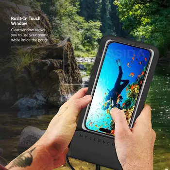 Voděodolné pouzdro na telefon s motivem plavání pro iPhone 11 12 13 14 15 Pro Max pro Infinix Note 40 Pro vodotěsný kryt na smartphone 10 nejlepší prodej Příslušenství k telefonům Infinix - №5