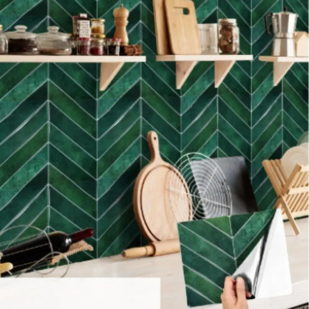 

Новые самоклеящиеся цветные наклейки-плитки 2026 года для кухни и ванной, 23x29 см, водостойкие и устойчивые к плесени