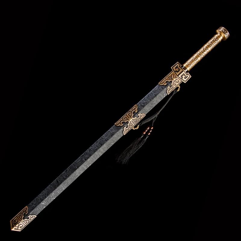 Functional Chinese Metal Han Sword 1060 High Carbon Steel Blade Real Full Tang Sharp Ready Battle Samurai Swords Weapons Katanas - view 6