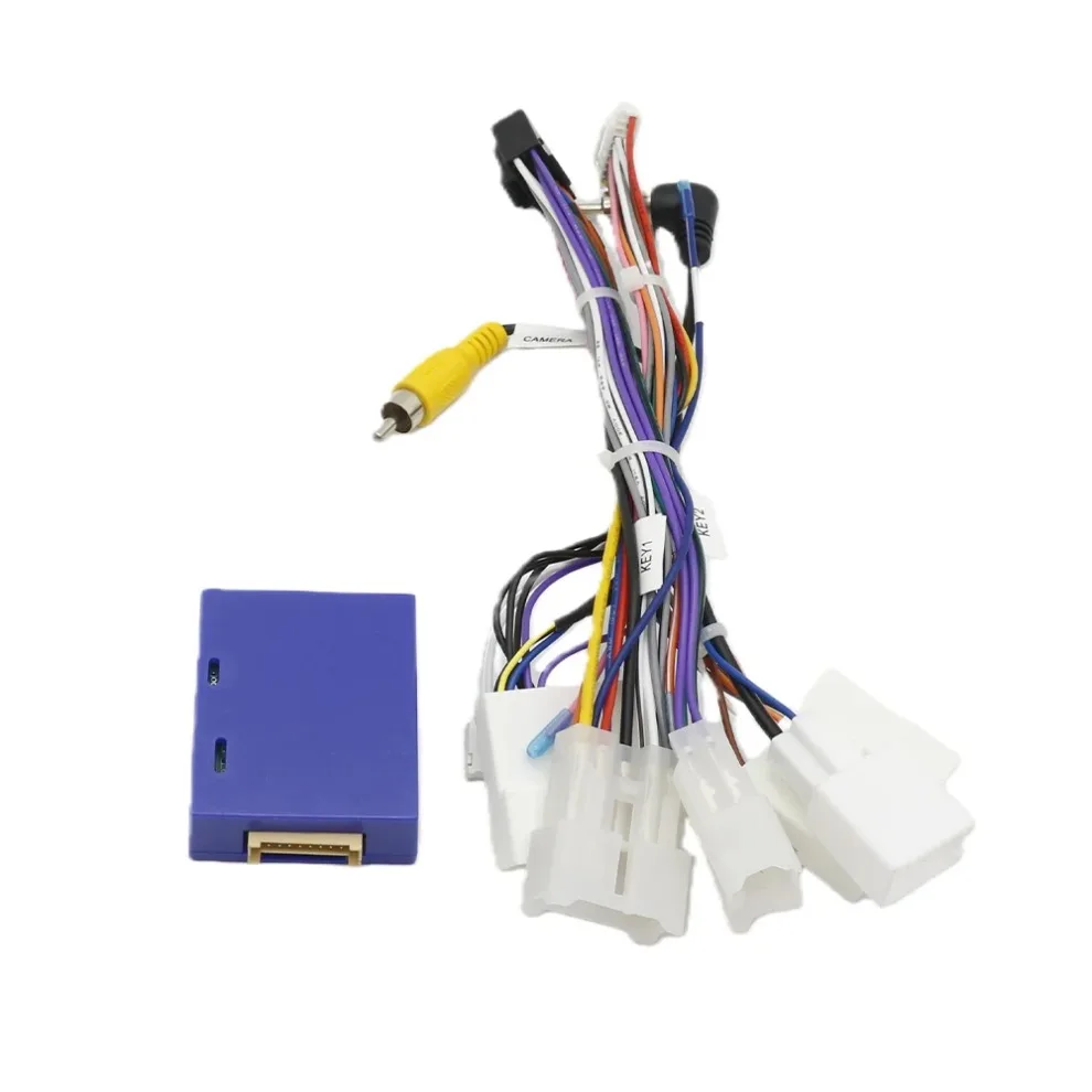 

16-контактный автомобильный жгут проводов адаптер TY39.10 Canbus Box декодер Adnroid радио кабель питания для Toyota Fortuner 2017-2021