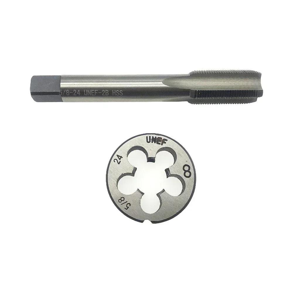 5/8-24 مجموعة الصنبور والقالب RH، قالب الحنفية، الموضوع HSS، 5/8x24 مجموعة الصنبور UNEF اليد اليمنى، أداة الخيط #2