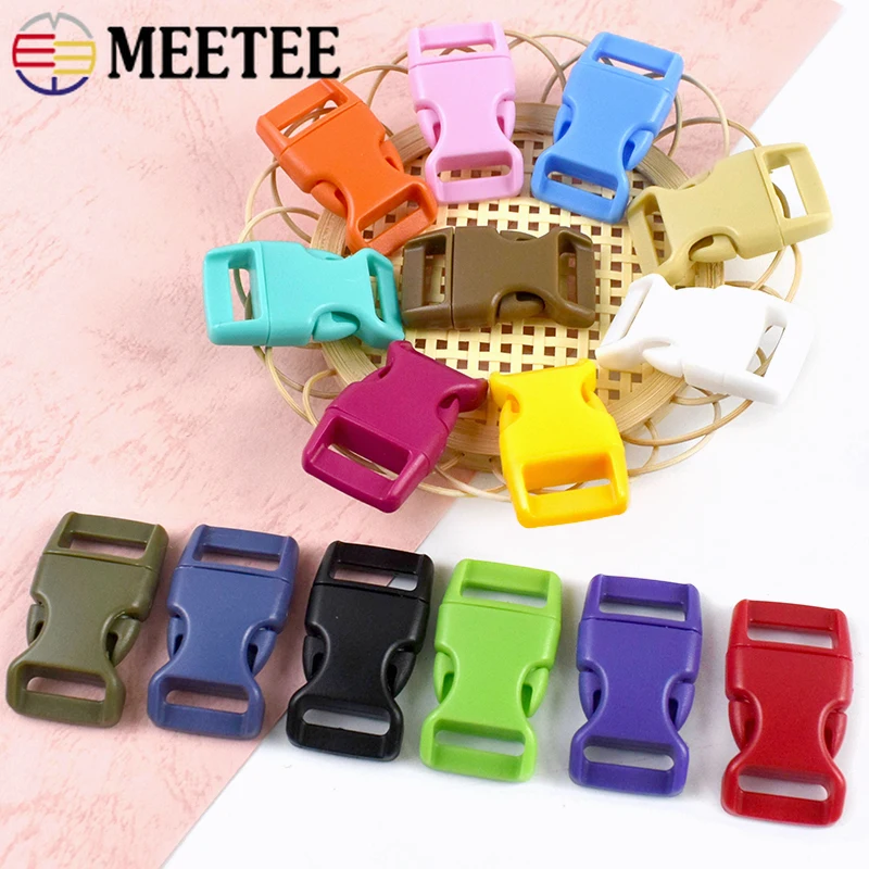 

20/50Pcs 10/15mm Plastic Release Buckles for Backpack Side Adjust Clasp Bag Strap Dog Collar Quick Closure Clips DIY Accessories