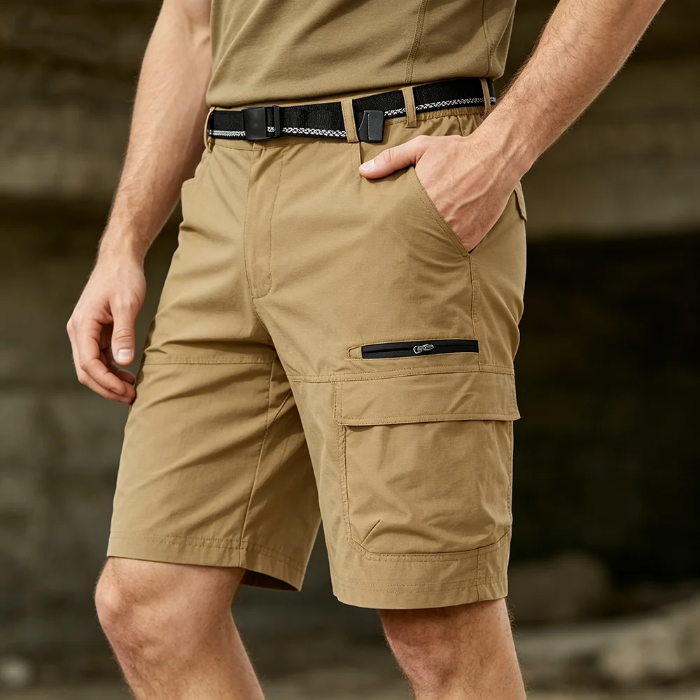 

Hiking Cargo Shorts Mens Lightweight Quick-Dry Waterproof Short Pants with Multiple-pockets Summer Shorts for Men Sweatpants