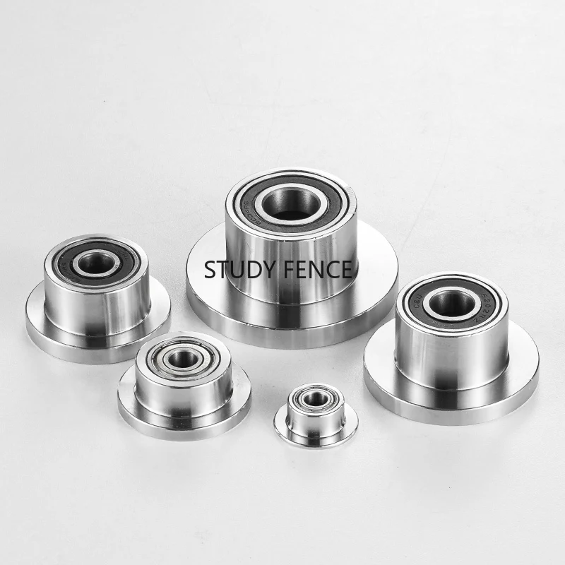 304 Stainless Steel Single-sided Track Bearing Load Bearing Sliding Rail Wheel Door and Window Pulleys Hardware Accessories