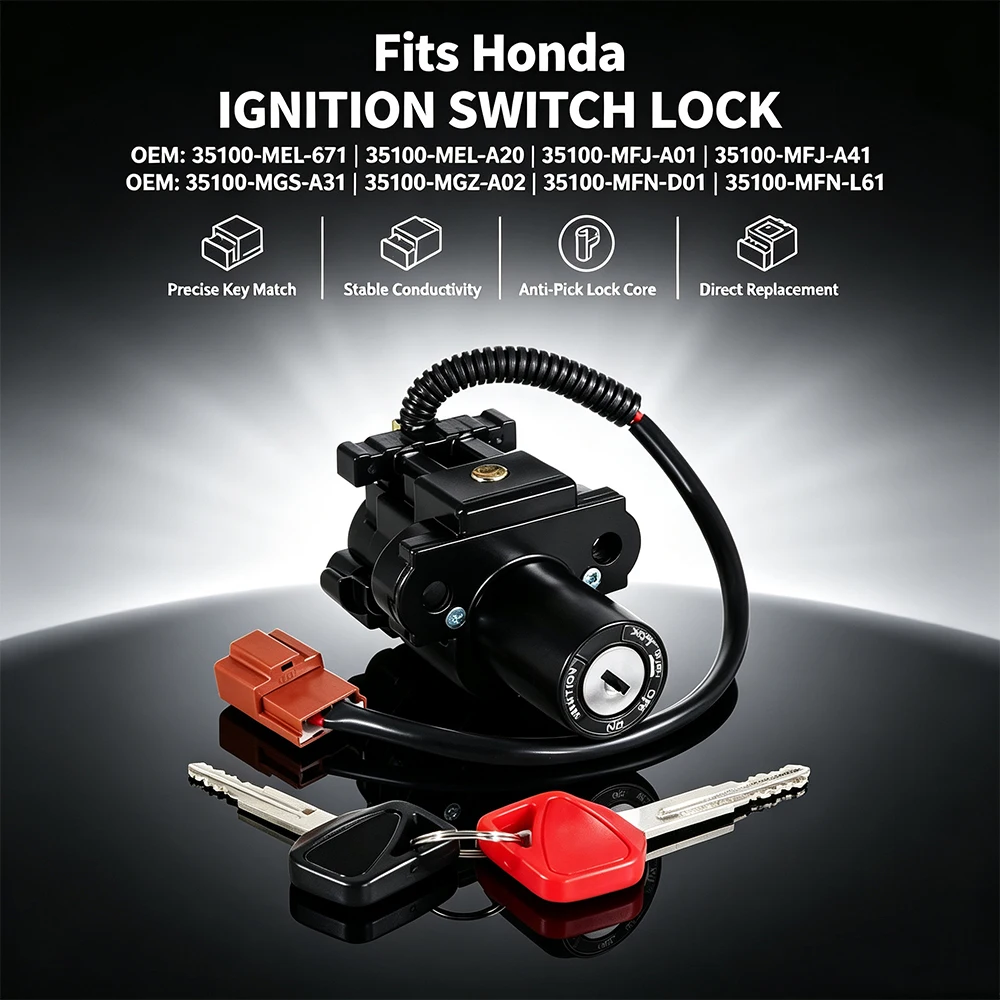 Ignition Keys Switch Lock Kit For Honda NC700X CBR500R CB500X CB500R CB500F CB500R CB650F CB1100CA 35100-MGZ-A02 35100-MGS-A31