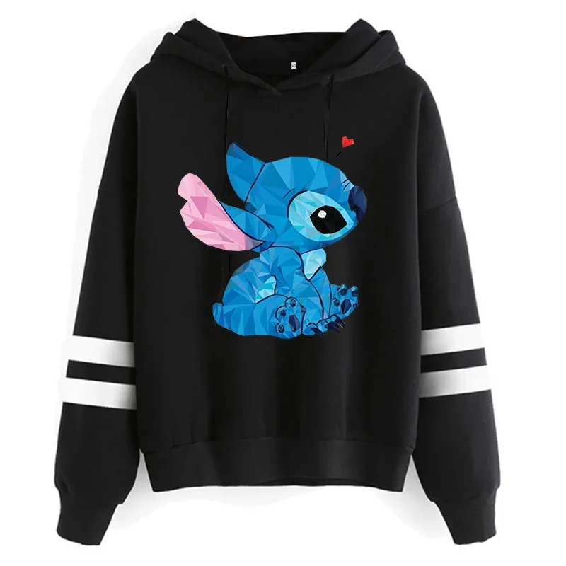 Funny Y2k Christmas Sweatshirt Lilo Stitch Disney Cartoon Hoodies Women Cute Stitch Anime Manga Hoody Female Clothes