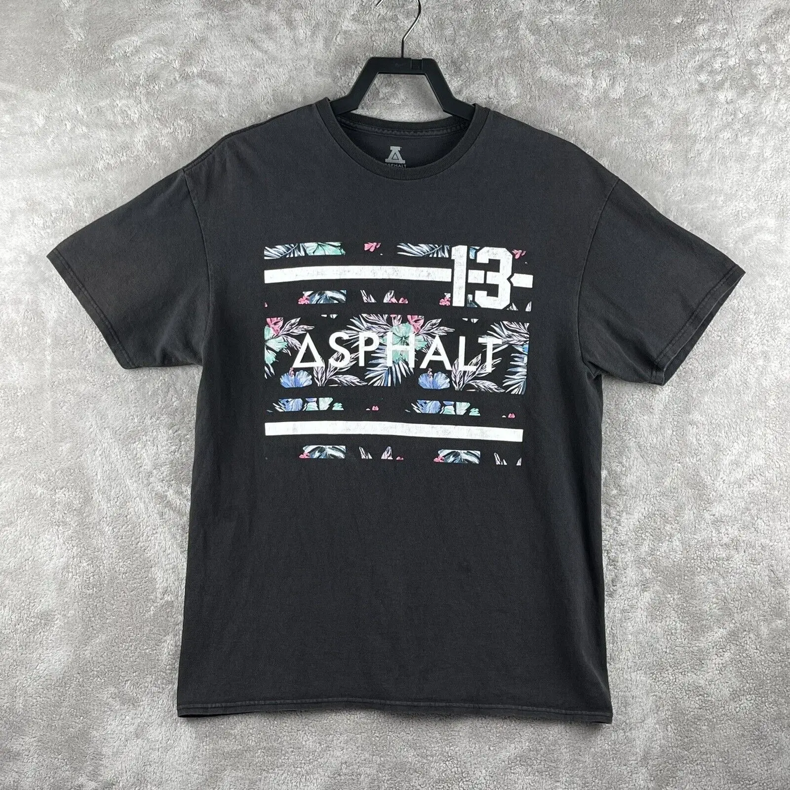 Asphalt Yacht Club Flowers 2013 T Shirt Black Size Large