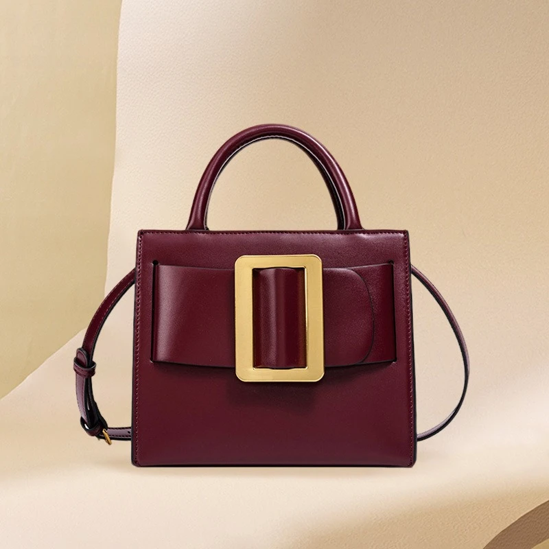 

1pc 2026 New Trendy Women's Square Bag - Simple Stylish, Belt with Aluminum Buckle, Versatile Design, Crossbody & Shoulder Carry