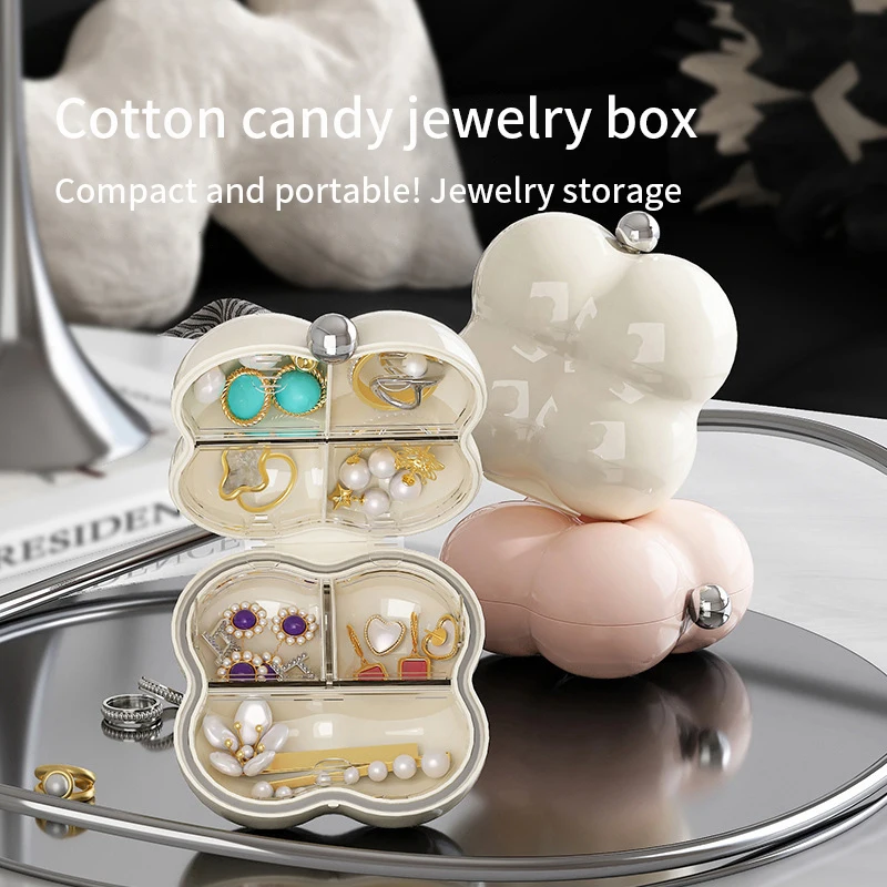 Mini Portable Pill Box High-color Travel Seven Days Multi-Compartment Divided Pills Pills Jewelry Sealed Storage Box