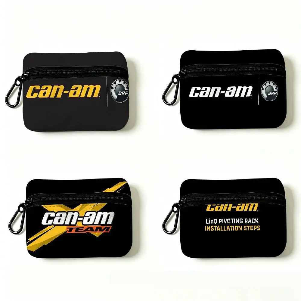 C-Can-AM Oxford Fabric Mini Coin Wallet Smooth Zipper Hanging Design Multi-use Small Storage Bag For Travel