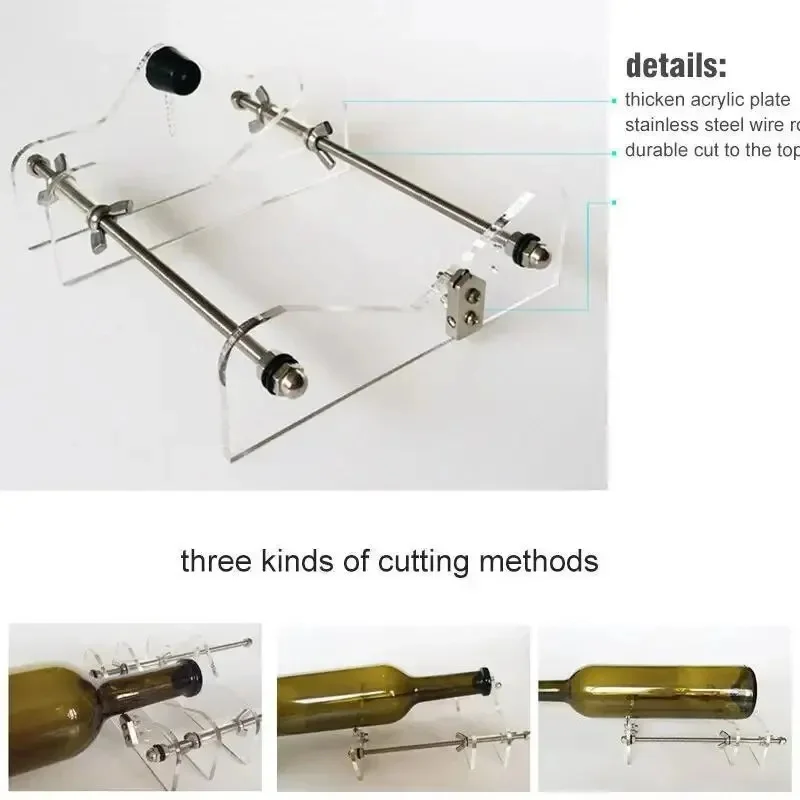 Adjustable Bottle Cutter Glass Bottle Cutting Tool Glass Bottle Cutter Tool Red Wine Bottle Wine Cutting Rack Diy