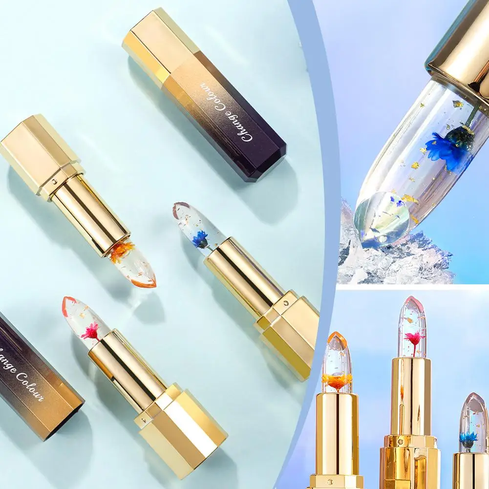 1pcs Color Changing Lipstick Jelly Color Non Stick Color Cup Of Long-lasting ﻿ Lipstick Gloss Lip 3-styles Makeup Moisturiz Y5q5