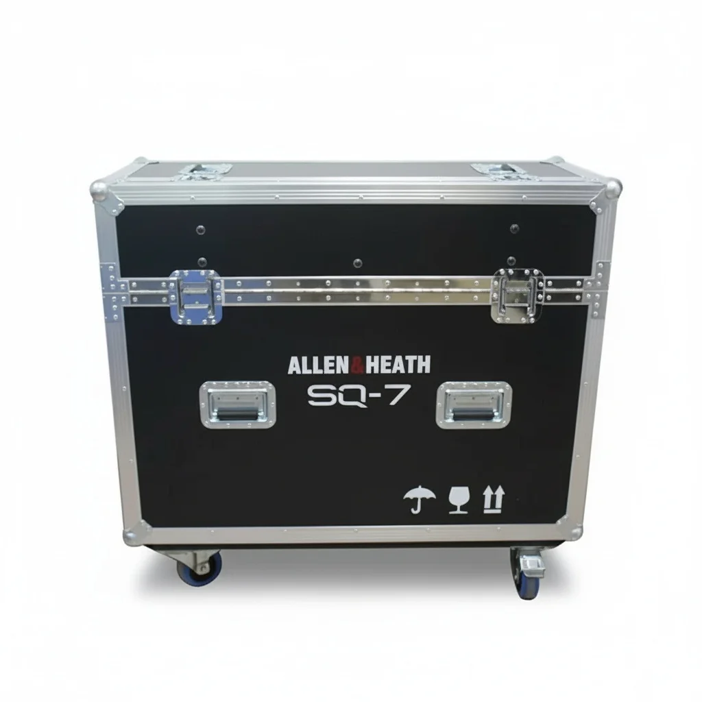 

Hydraulic Flight Case, Aluminum Frame Mixer Flight Case fit for SQ5 SQ6 SQ7 Mixer, with Laptop Holder, Heavy Duty ATA Road Case
