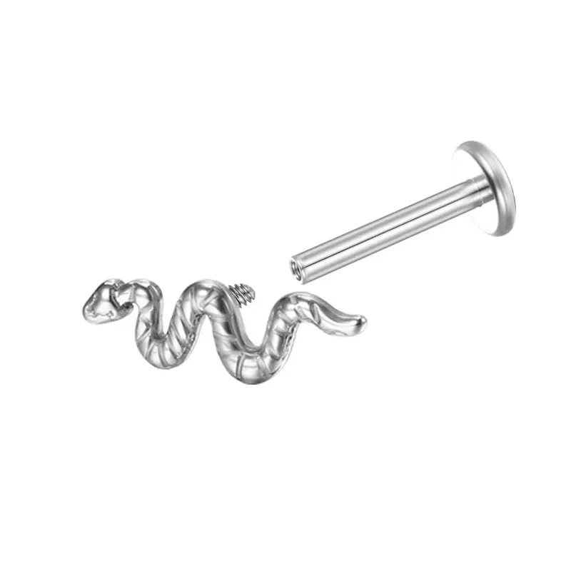 ASTM F136 Titanium Lip Stud Ear Stud Labret Stud Lip Ring Nasal Nail Cartilage Helix Lobe Conch Earrings Body Piercing Jewelry
