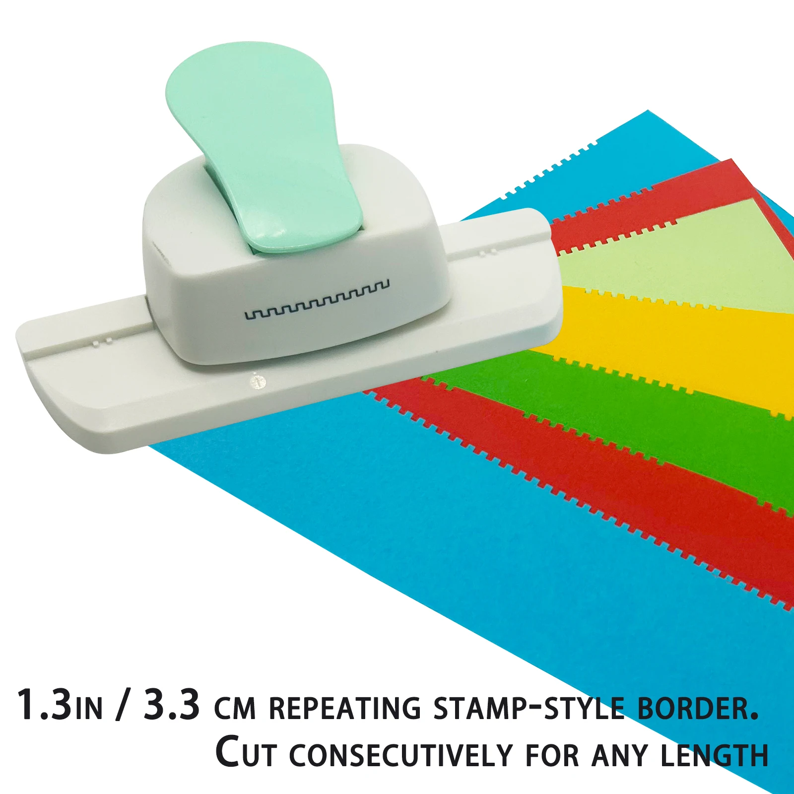 Continuous Stamp Punch, 1.3 in Repeating Zigzag Border Postage Stamp Punch, Cut Consecutively For Any Length