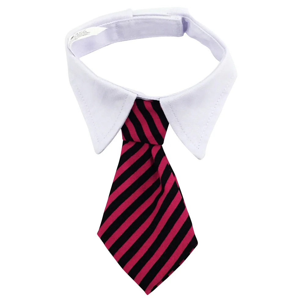 

Black Stripes Dog Tie Adjustable Pet Dog Necktie Necktie For Wedding Party Holiday Events Puppy Accessory Decor