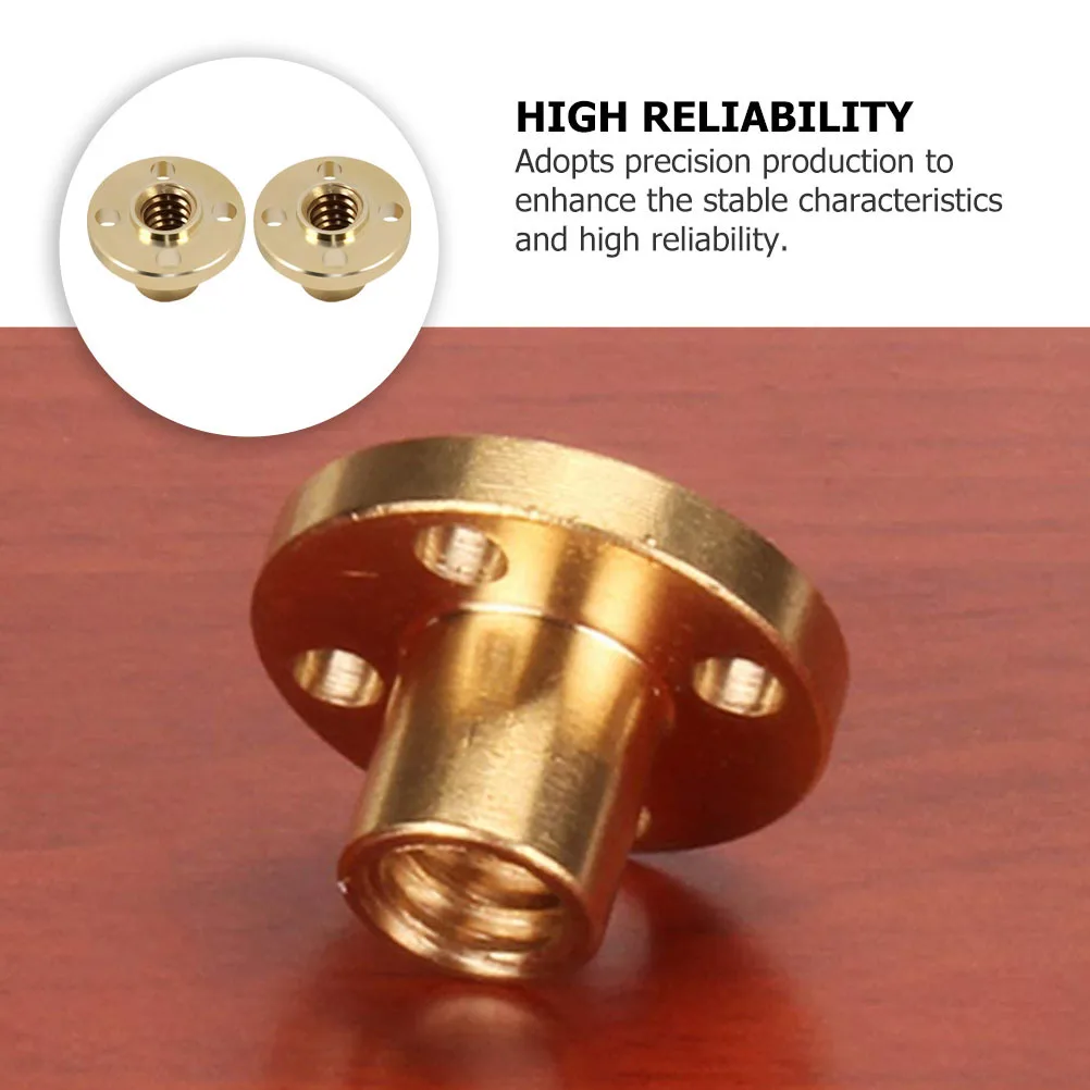 

2pcs 3D Printer Parts Brass Nut Copper Trapezoidal Screw For Stepper Motor Machine Tool Rail High Hardness Long Life Lead