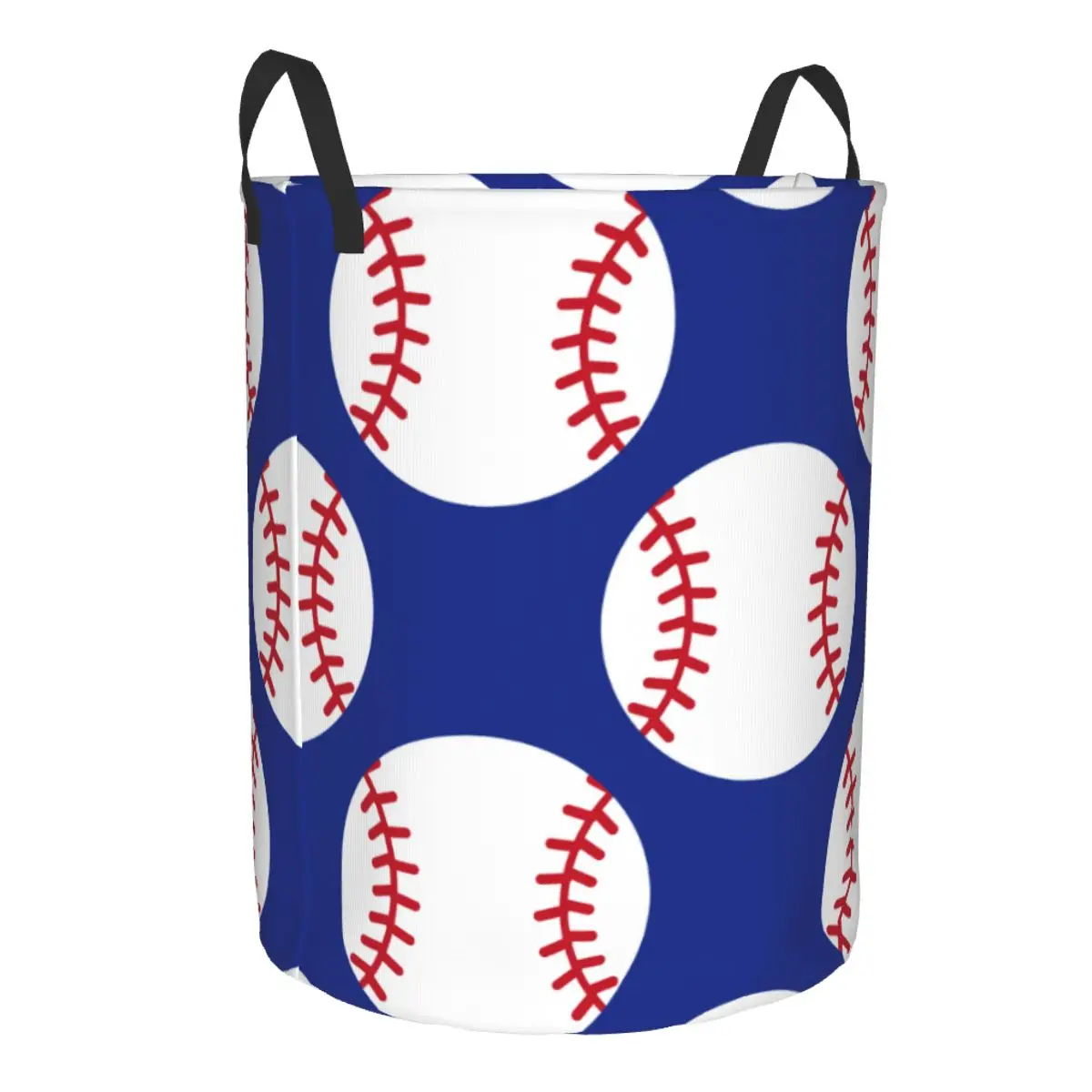 Foldable Laundry Basket for Dirty Clothes Baseball Pattern Storage Hamper Kids and Baby Home Organizer