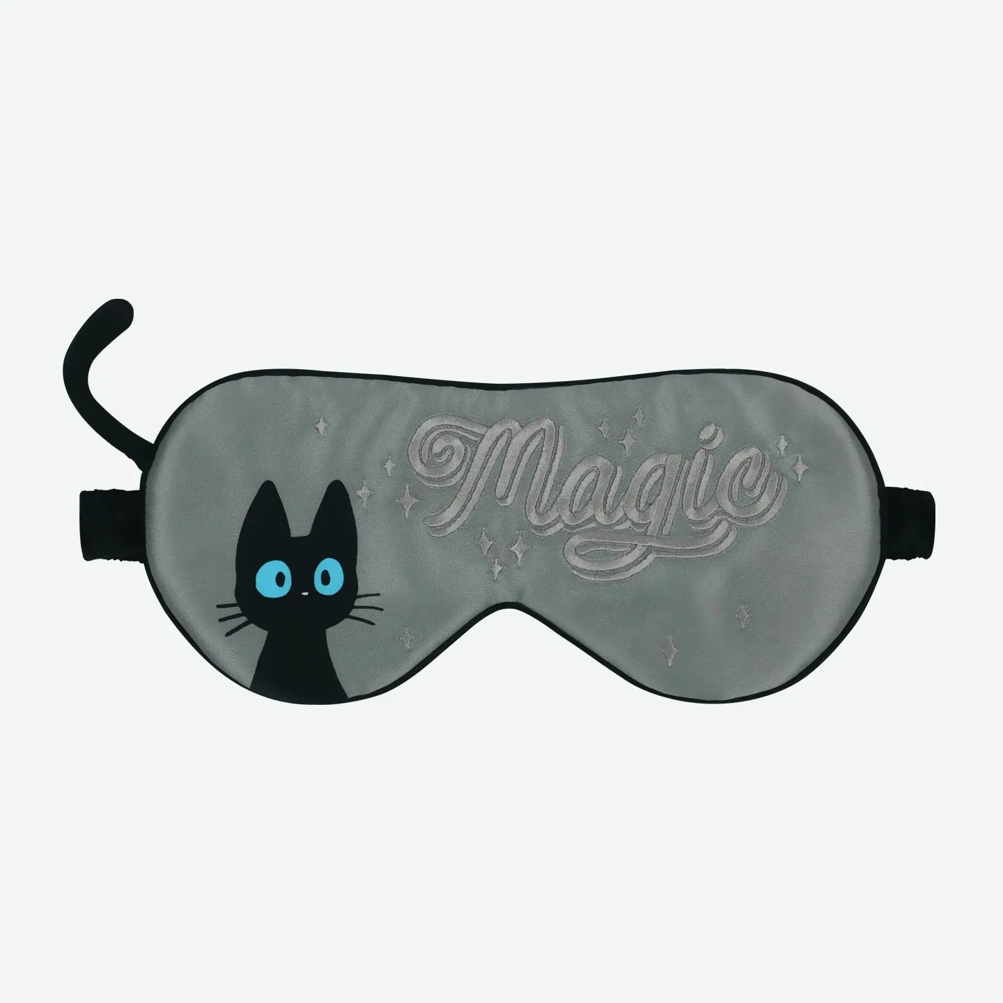Aisha Cat Borduurwerk zijden slaapmasker ademend volledig verduisterend oogmasker reis slaapmasker zijden luxe cadeauset voor vrouwen