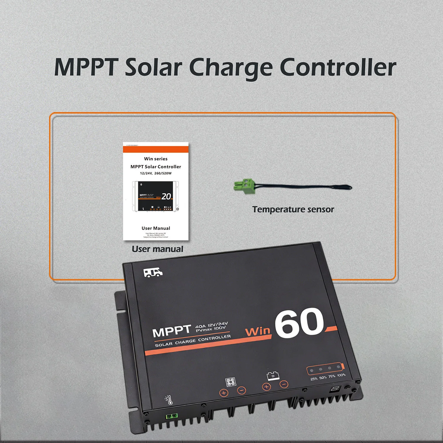 Lumiax MPPT Solar Charge Controller 15A 20A 40A 60A 12V/24V for RV Caravan Lithium Battery Home Energy Systems ODM OEM Support