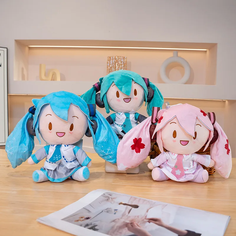 

23 см анимация Хацунэ Мику плюшевая игрушка фигурка тренд аниме игры мультяшные куклы детские игрушки подарок на день рождения и Рождество