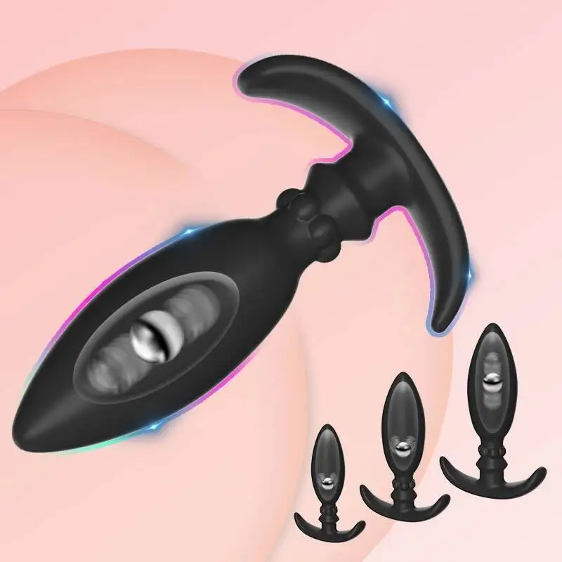 Anal Beads with Gravity Steel Ball Butt Plug Sex Toy for Men Women Prostate Massage Silicone Adult Couple Pleasure Anal Training - Image 3