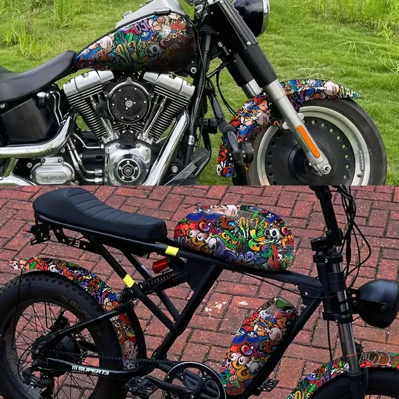 Premium Cartoon Graffiti Adesivo Bomba Pellicola avvolgente in vinile Autoadesiva Teschio JDM Adesivo Decal Automotive Car Foil da imballaggio