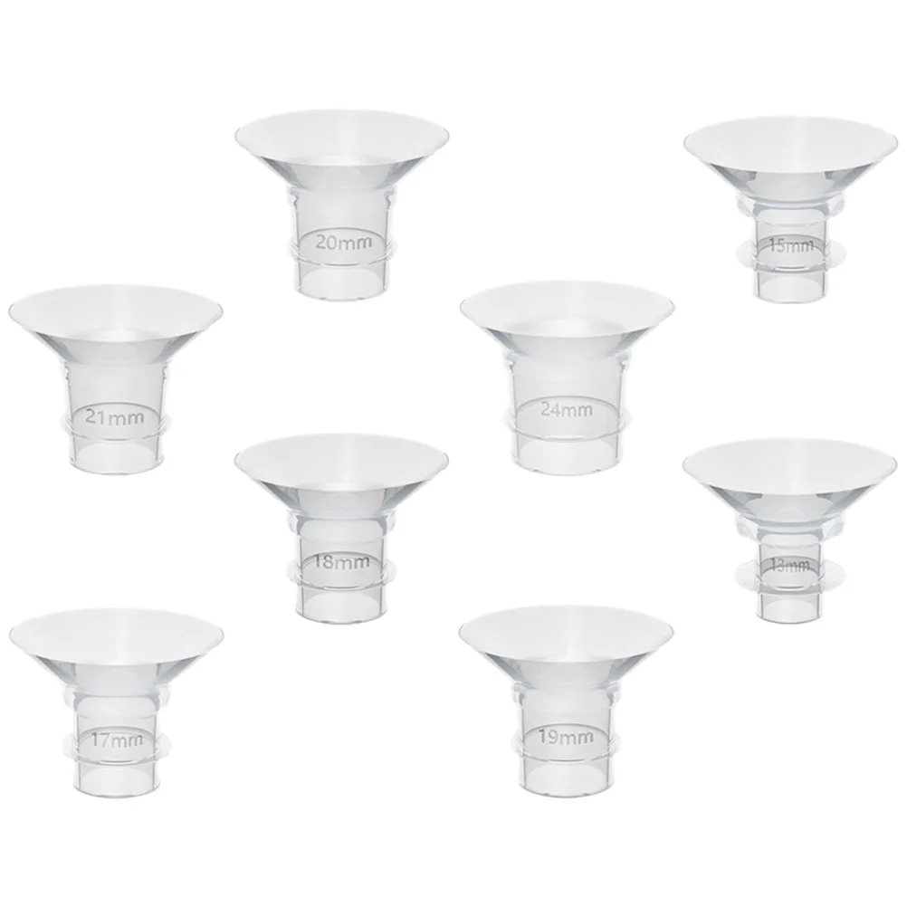 

8 Pcs Pump Converter Flange Inserts 17mm 13mm 24Mm Flange Insert Silicone Wearable Electric 21mm 19mm 15mm 24mm