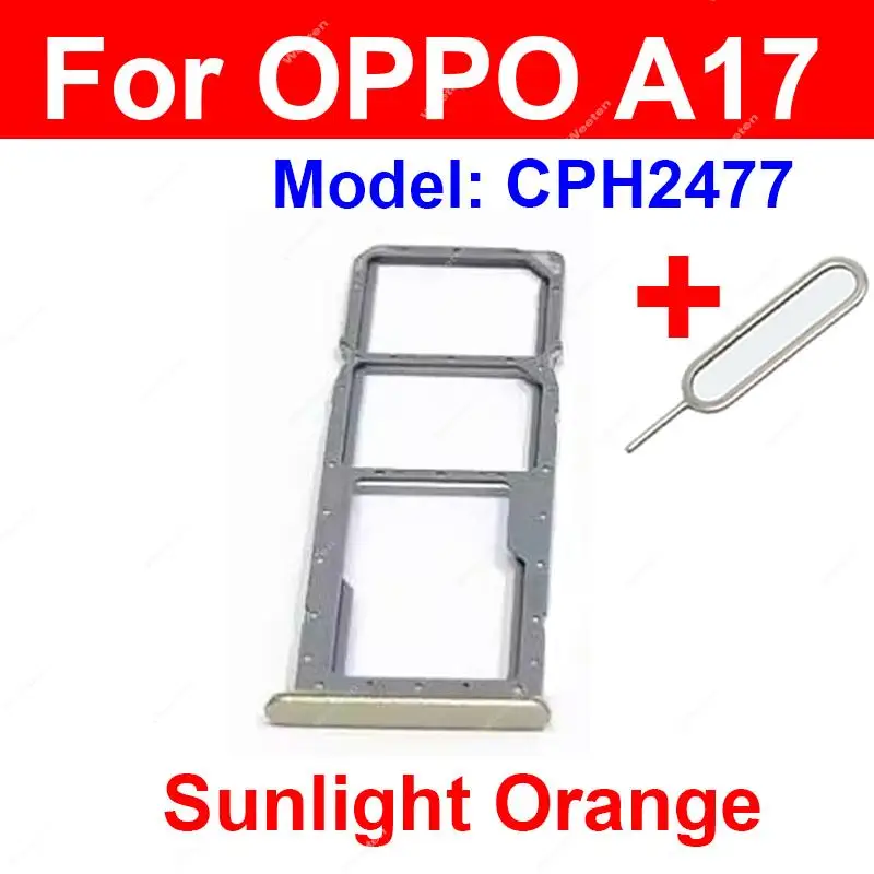 For OPPO A12 A12s A15 A15S 4G A16 A16S A17 A17K Card Slot Reader Adapter Sim Card Tray Holder Replacement Repair Parts