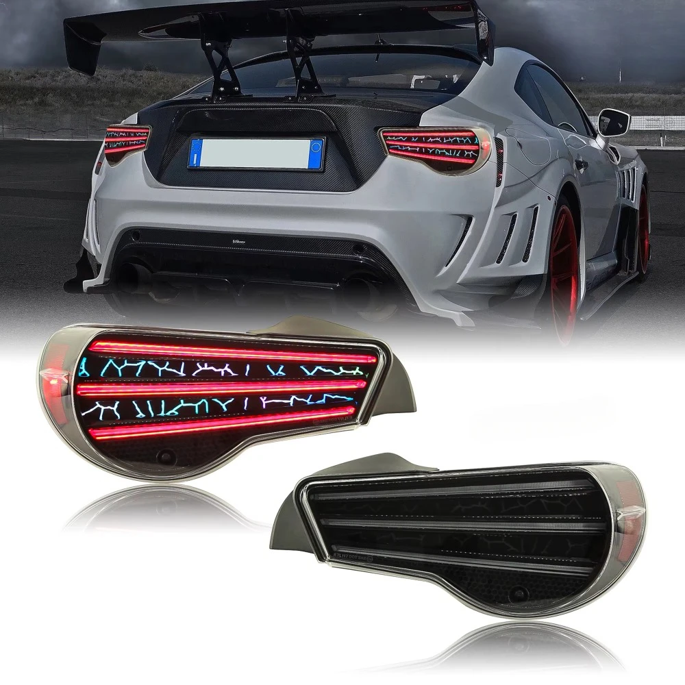 Model 2012-2020 Year for  86 GT86 Subaru BRZ & Scion FR-S Full LED Tail Lights Rear Lamps with Clear Lens