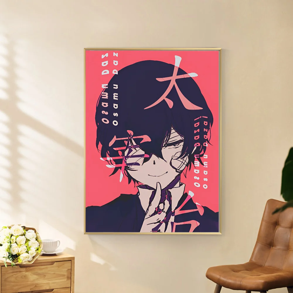 Bungo Stray Dog Osamu Dazai Good Quality Prints and Posters Waterproof Paper Sticker Coffee House Bar Posters Wall Stickers