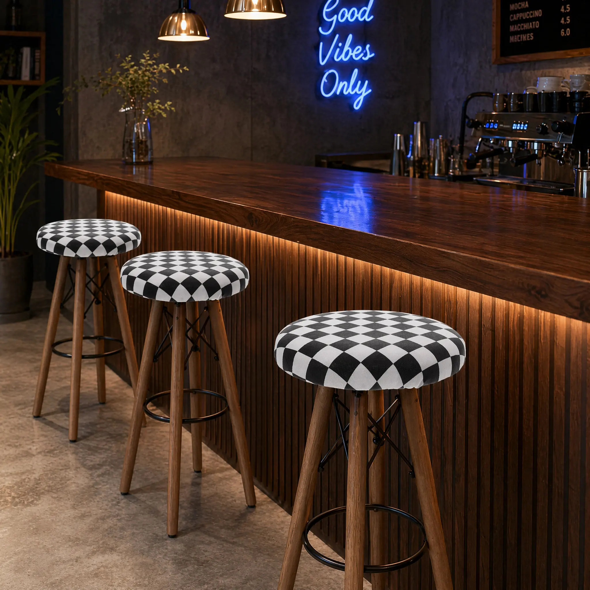 Bar Stool PU Seat Replacement Round Smooth Surface Soft Cushion Comfortable Seat for Home Office Bar Chair Seating Part
