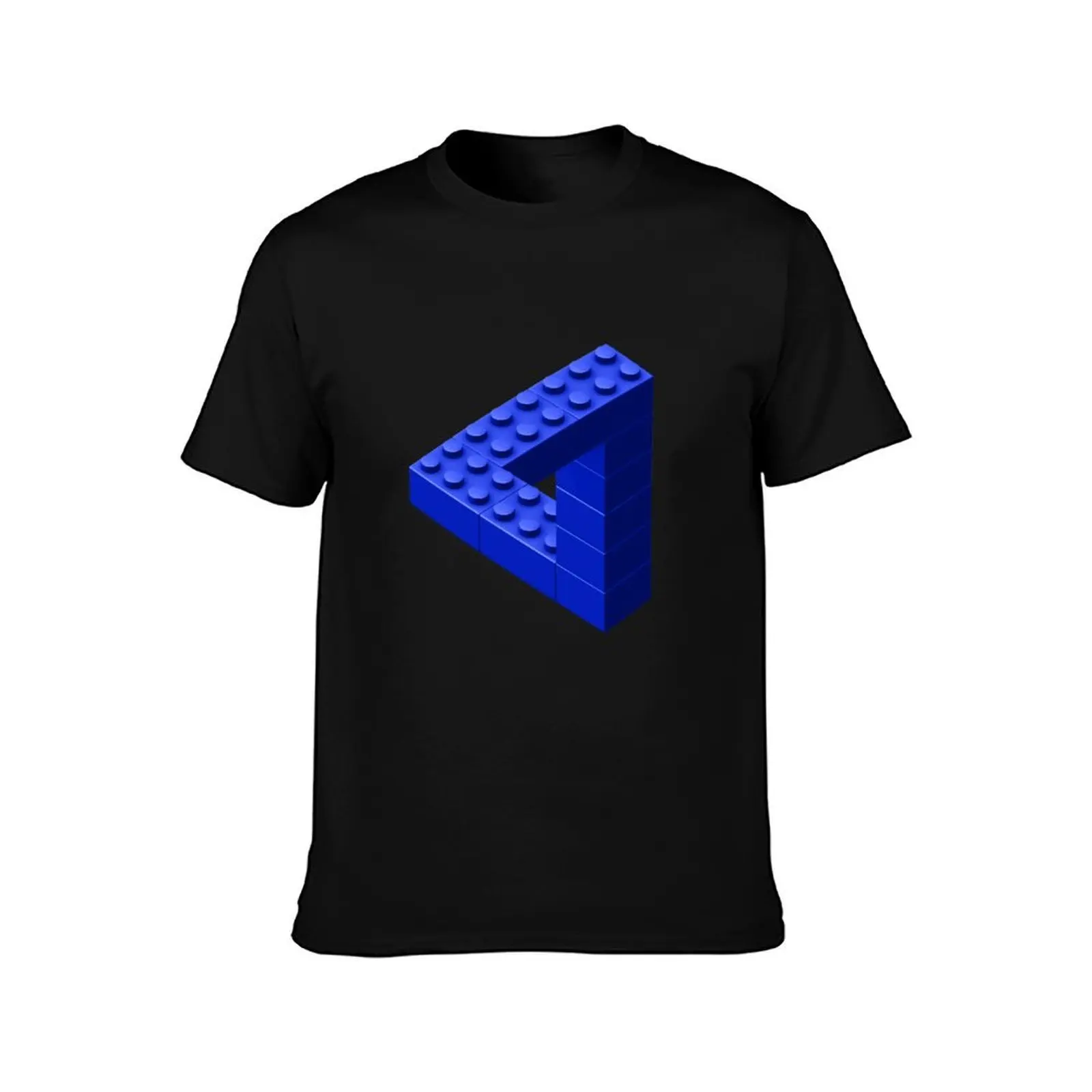 Escher Toy Bricks - Blue T-Shirt Classic Graphic Short Sleeve Top T-Shirt