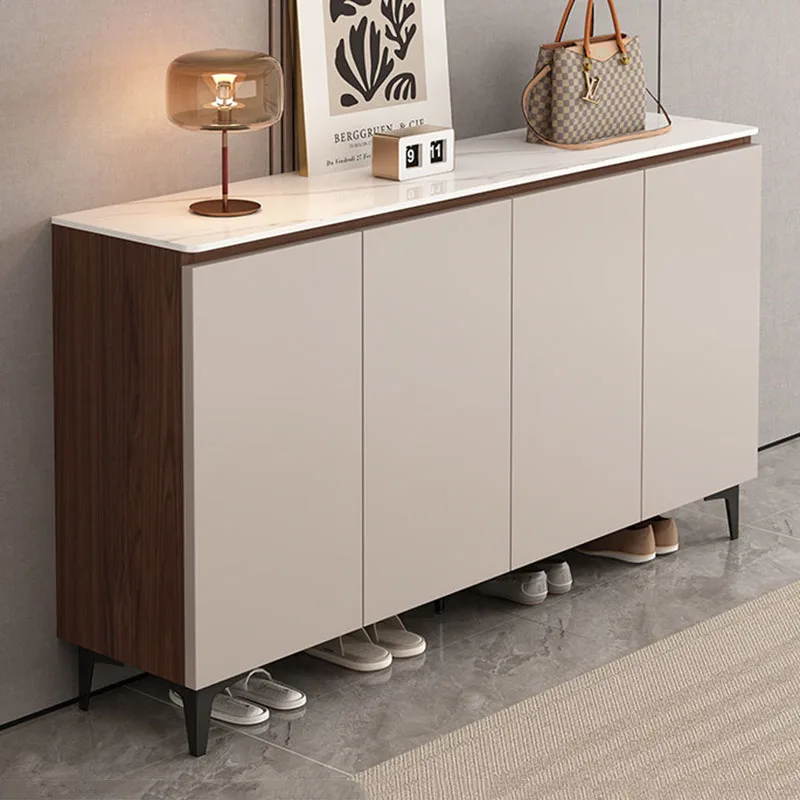 Holz-Organizer, Schuhschrank, Aufbewahrung, mobil, Wohnzimmer, luxuriöses Designer-Schuhregal, Eingangshalle, Zapatero-Möbel
