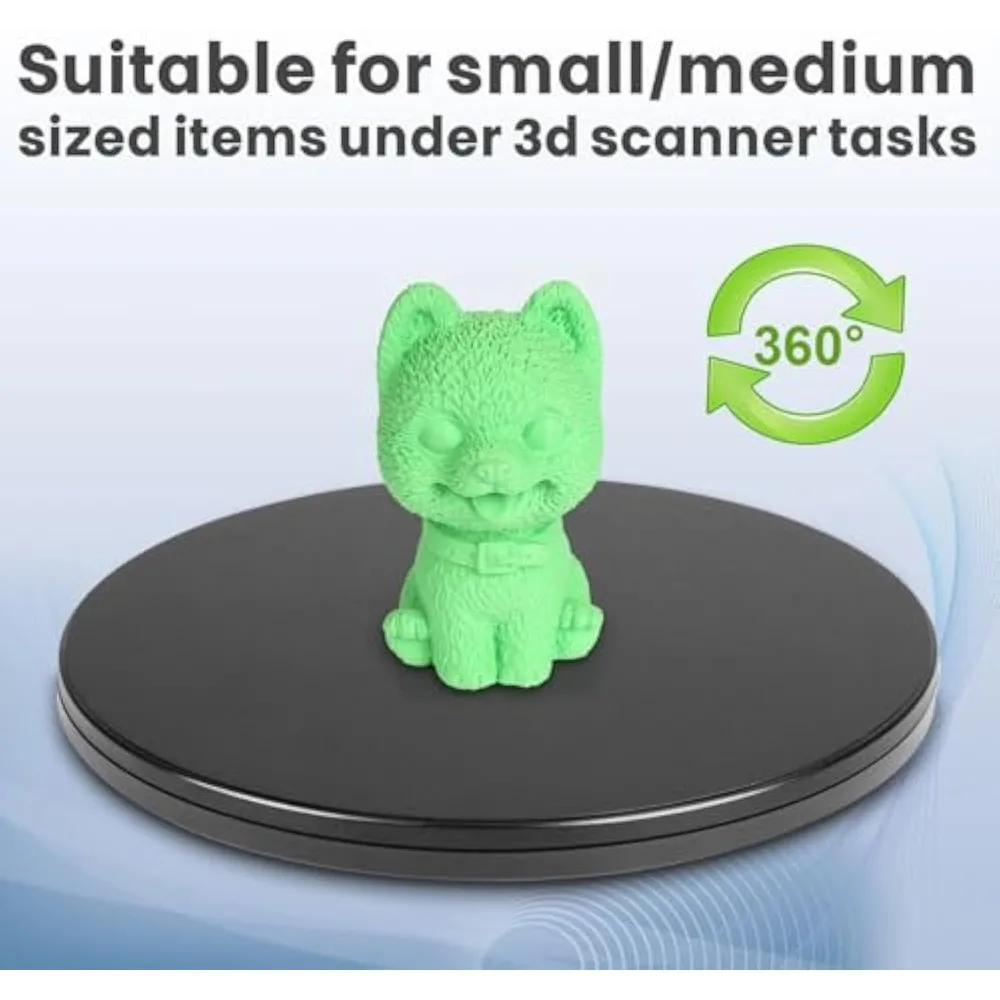 Creality 3D Scanner Turntable 8 Inches Rotating Turntable Display Stand 360˚ Rotation for CR-Scan Raptor/Otter/Ferret/Ferret Pro