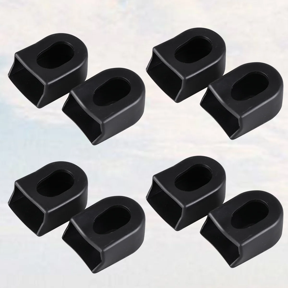 8 قطع من واقيات ذراع الساعد المتينة للدراجات الجبلية على الطرق، أغطية مطاطية مقاومة للصدمات ومقاومة للاهتراء باللون الأسود