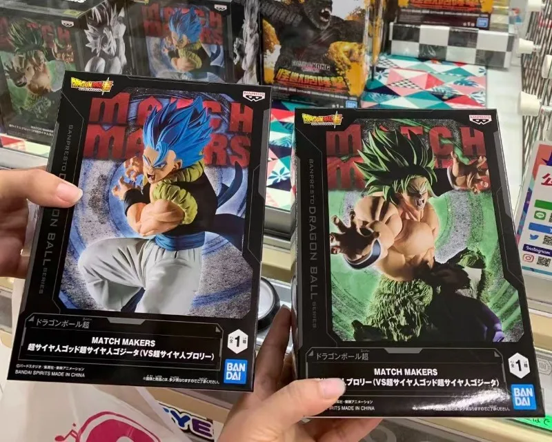 

In Stock Bandai Original BANPRESTO Dragon Ball Super Saiyans MATCH MAKERS Anime Gogeta Broly Action Figurine Toys Collectible