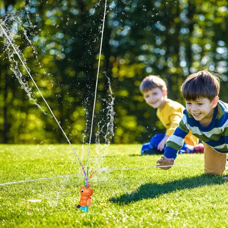 Water Sprinkler For Kids Dinosaur Water Spray Sprinkler With Rotation Spray Toys Backyard Games For Playful Summer Outside