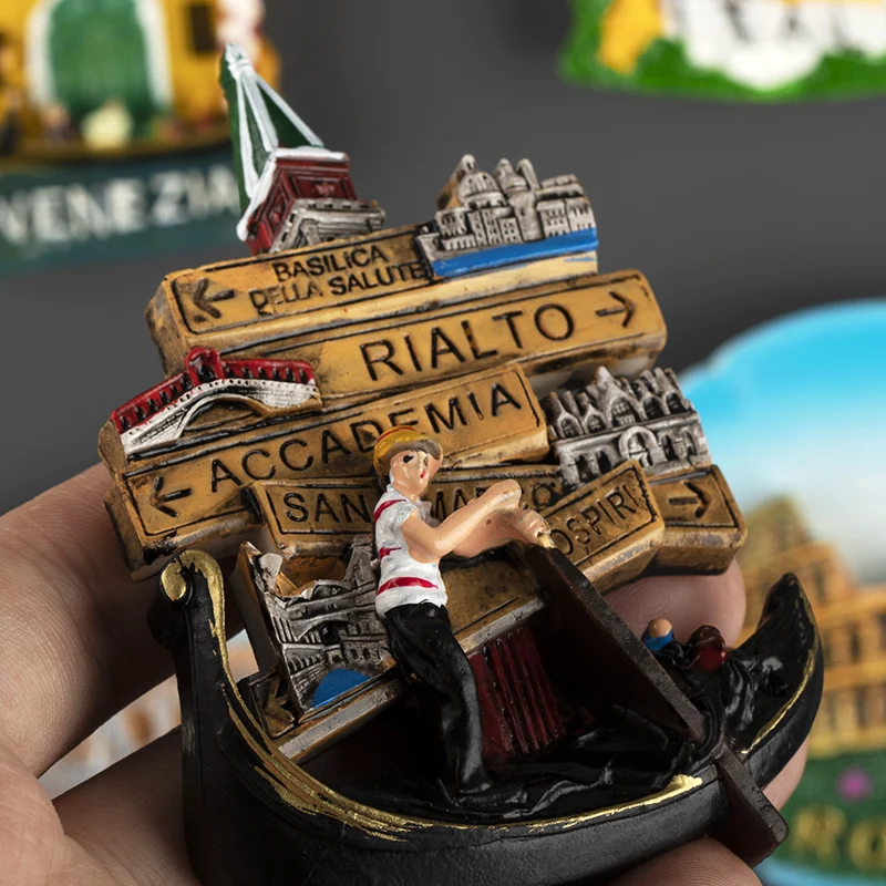 Europe Italy Rome Venice fridge magnets Refrigerator Stickers 3D Magnetic Stickers Italian Tourism Souvenir Collection Gifts