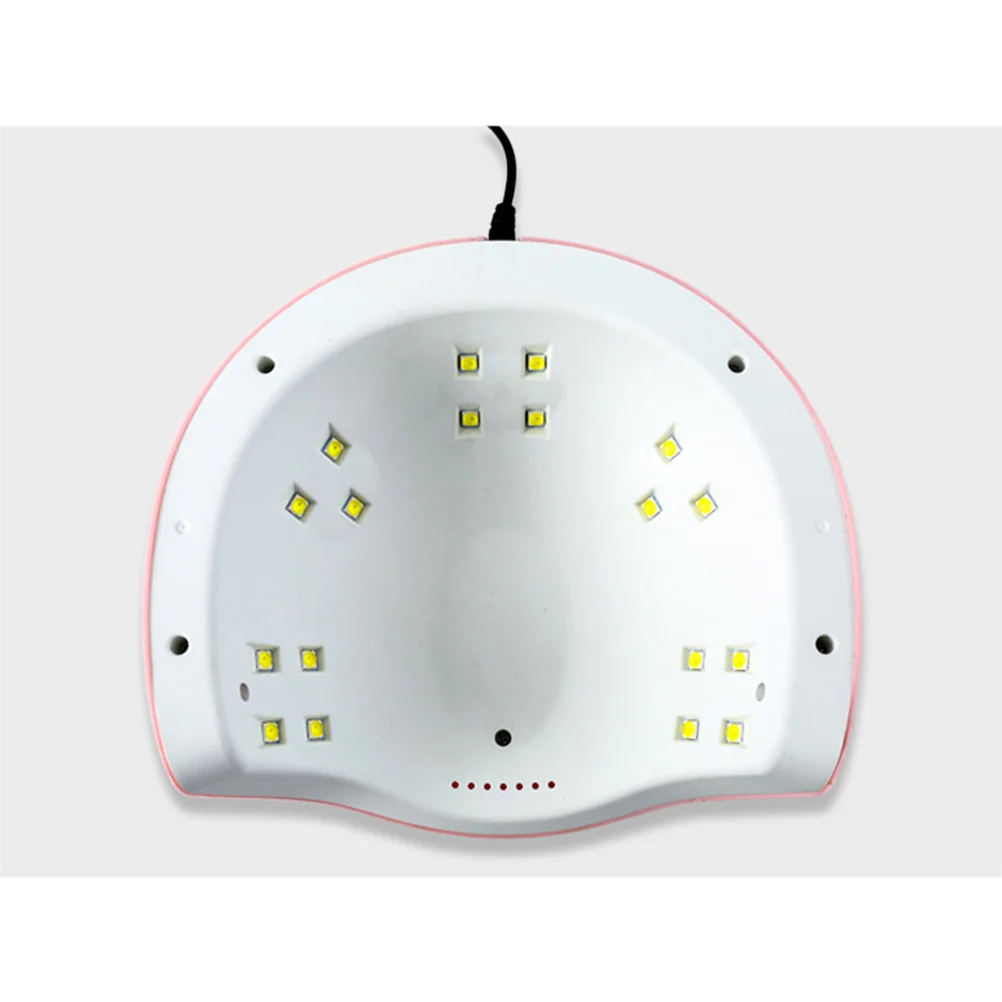 Grace Curve 54W مجفف الأظافر LED مصباح الأشعة فوق البنفسجية مع وظيفة مؤقت التحكم التلقائي في درجة الحرارة لملحقات مانيكير أدوات مجفف الوردي