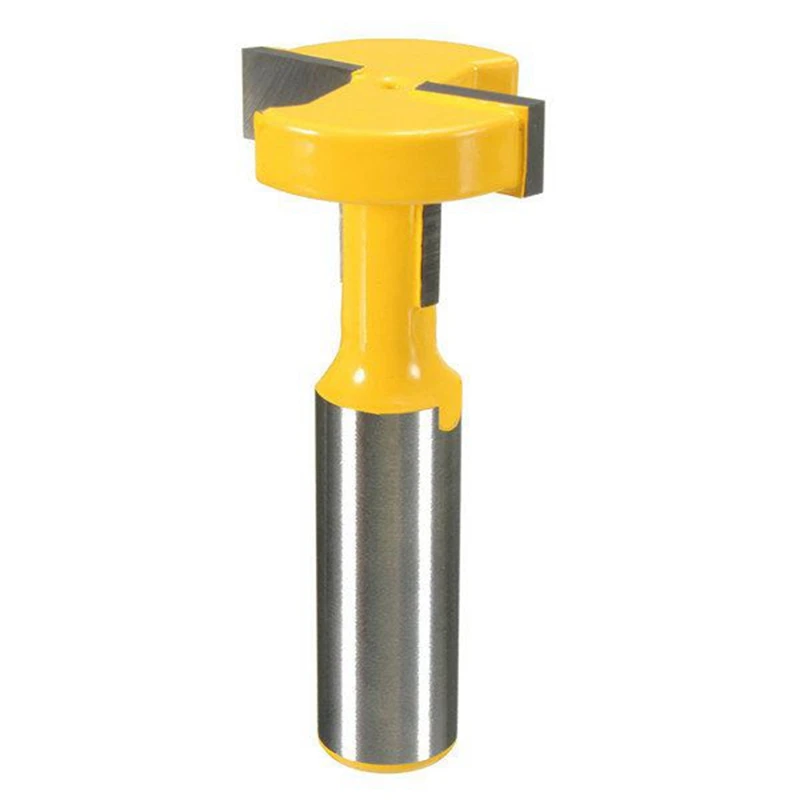 2 Set 1/2 Inch Shank Router Bit T-Slot & T-Track Slotting Tenon Cutter Tool Tongue And Groove Set,Router Bit Set,Wood Door Floor