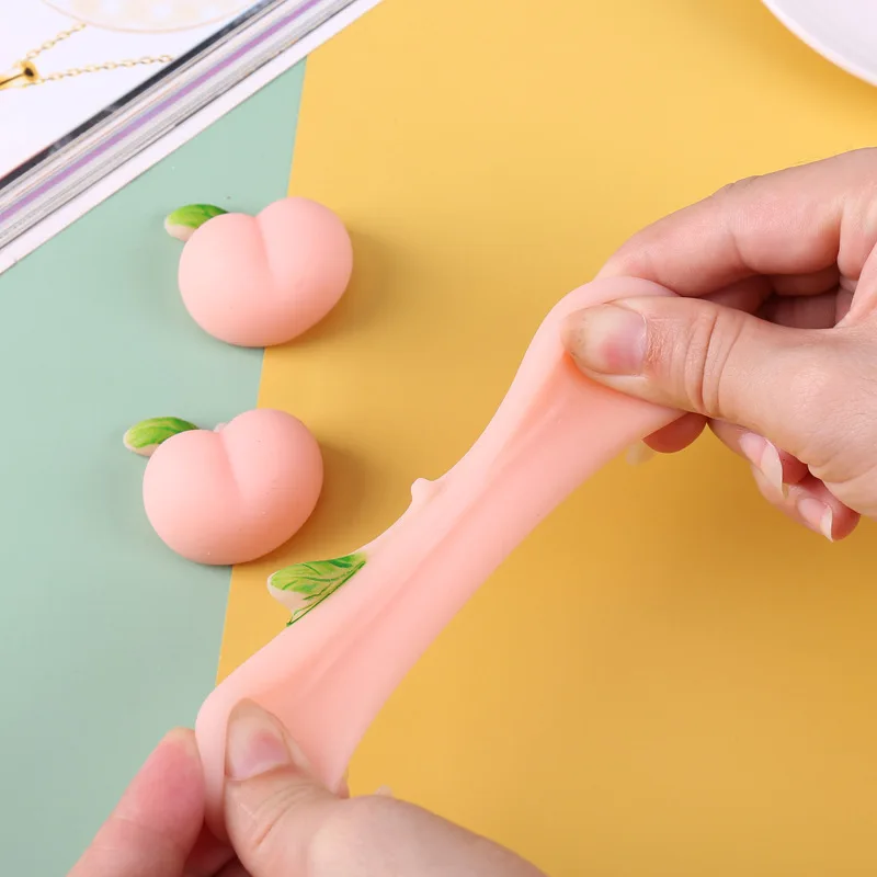 سوبر لطيف الخوخ الحسية الإجهاد الإغاثة ضغط اللعب مكافحة الإجهاد ألعاب صغيرة للأطفال لعبة اليد بسيطة الدمل الاسترخاء اللعب J61