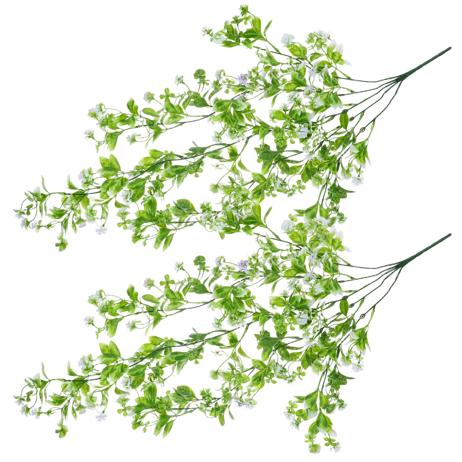 

2 Pcs Simulated Green Plant Decoration Fake Flower Hanging Artificial Vines Wall Greenery Branches White