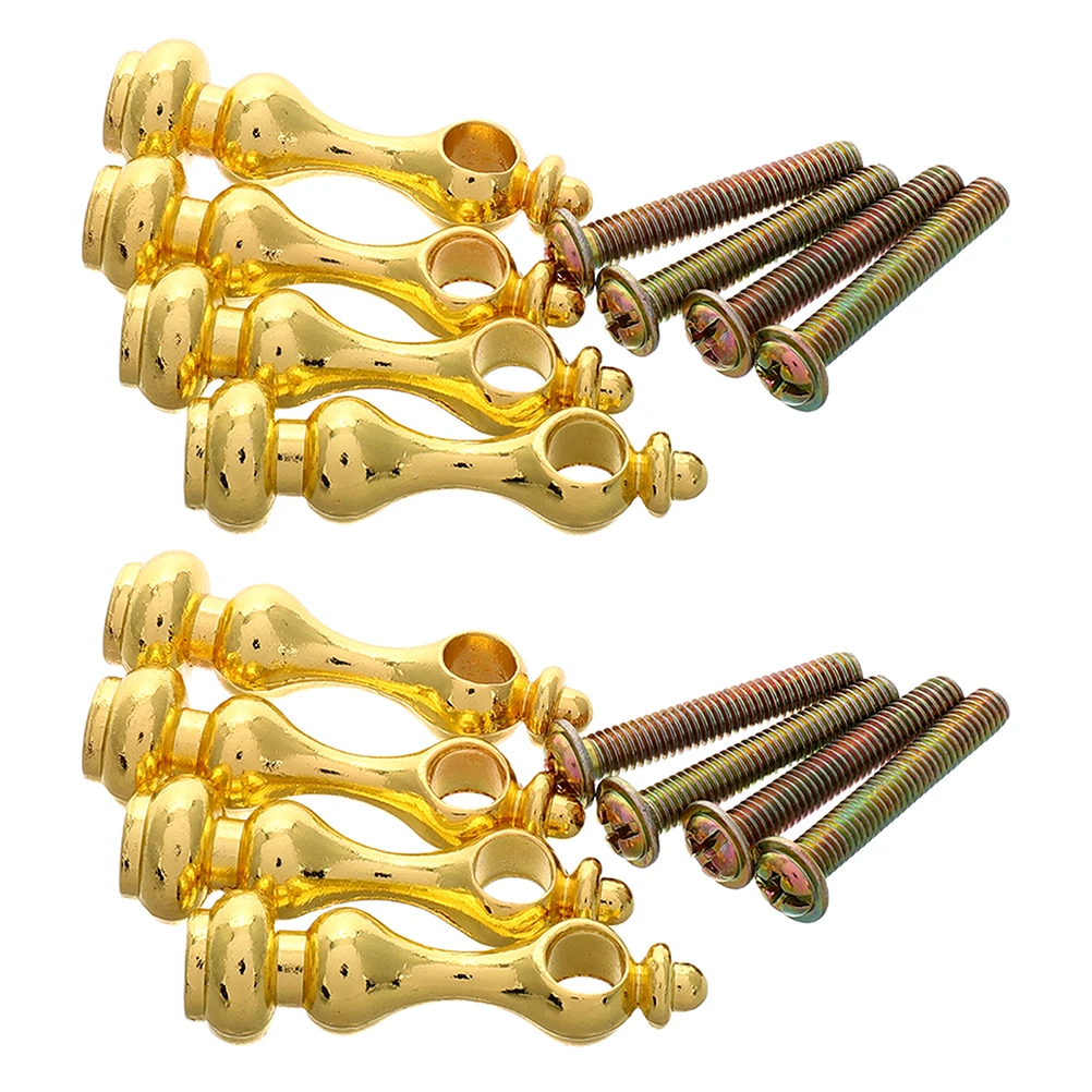 

16 Pcs Furniture Connector Metal Spindles Deck Balusters Railings Parts Golden Color Wear Resistant Durable Hardware Storage