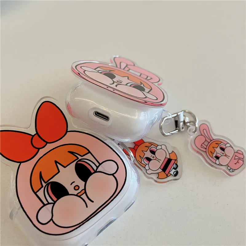 Powerpuff Girls Earphone Case for AirPods 1 2 3 Pro Pro2 Wireless Bluetooth earphones headset Cover Headphone Cases