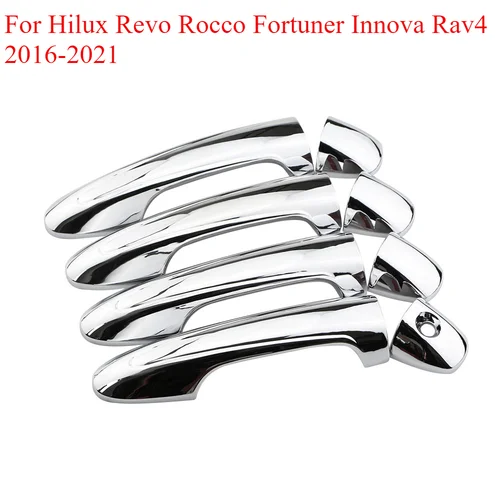 Imagen 1 del producto Para Toyota Hilux Revo Rocco Fortuner Innova Rav4 2016 2017 2018 2019 2020 SR5 cubierta de manija de puerta pegatina marco Abs estilo de coche